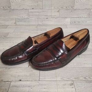 Men's Cole Haan Black Cherry Leather Penny Loafers Shoes Size 10